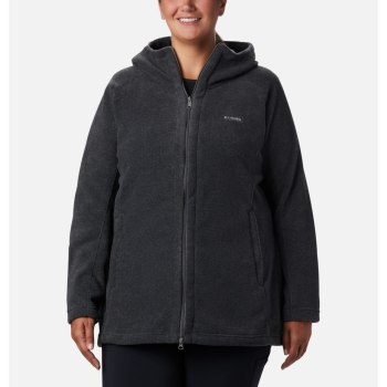 Columbia Benton Springs II Long Plus Size, Sudaderas Con Capucha Grises Para Mujer | 945208-FAT